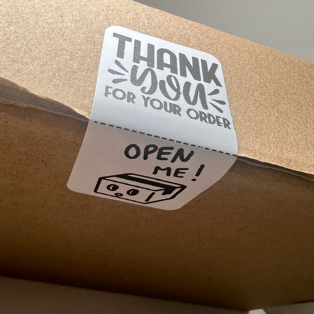 Set of 100 - Thank you / Open Me Seal Adhesive Packaging Label Stickers  new - Picture 7 of 12